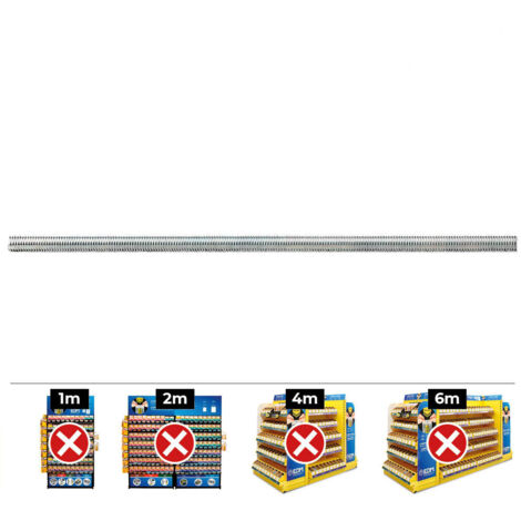Varilla roscada m8 x 1000mm din/ref 975 zincado (caja 50 unid)