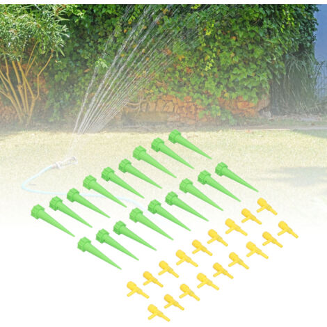 Varillas de riego automáticas – 18 unidades con válvula de control – ABS 13,3 cm – Sistema de riego por goteo para plantas y jardines