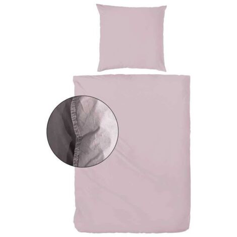 Vario Bettwäsche Renforce Stone washed rose, 135 x 200 cm Bettwäsche