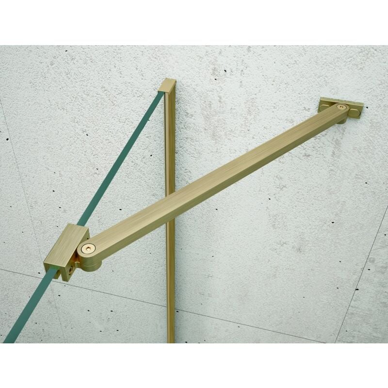 Gelco - vario Douche Enclosure Corner Support Bar 650mm, tapis d'or