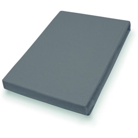 Vario Jersey-Spannbetttuch anthrazit, 190 x 200 cm Spann-Bettlaken