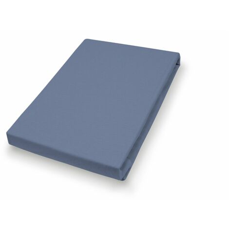 Vario Jersey-Spannbetttuch blau, 100 x 200 cm Spannbettlaken