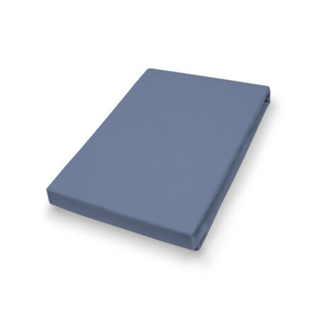 Vario Jersey-Spannbetttuch blau, 190 x 200 cm Spannbettlaken