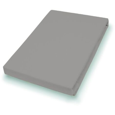 Vario Jersey-Spannbetttuch kiesel, 190 x 200 cm Spannbettlaken
