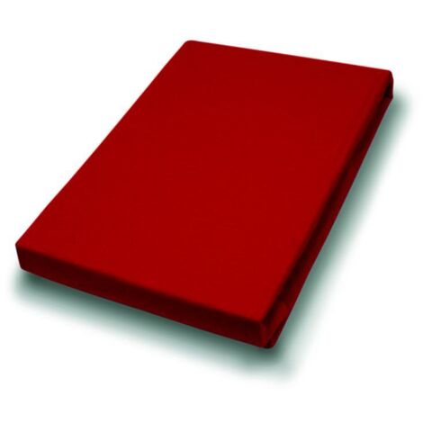 Vario Jersey-Spannbetttuch rot, 100 x 200 cm Spannbettlaken
