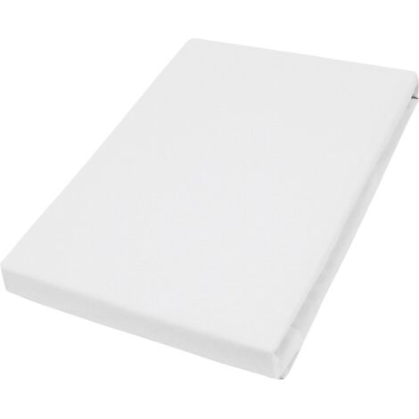 Vario Jersey-Spannbetttuch weiß, 100 x 200 cm Spannbettlaken