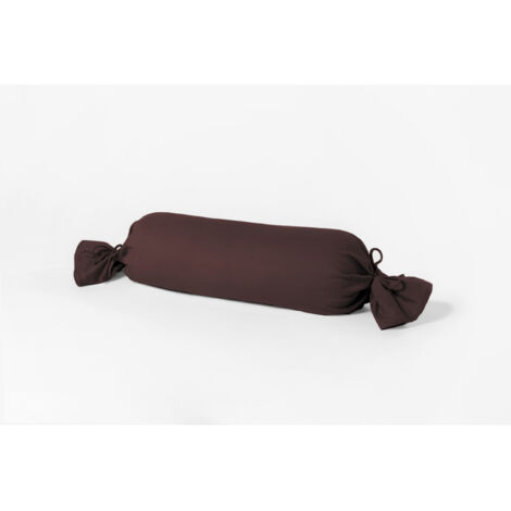 Vario Kissenbezug Jersey für Nackenrolle, dunkelbraun, 15 x 40 cm Dekokissen
