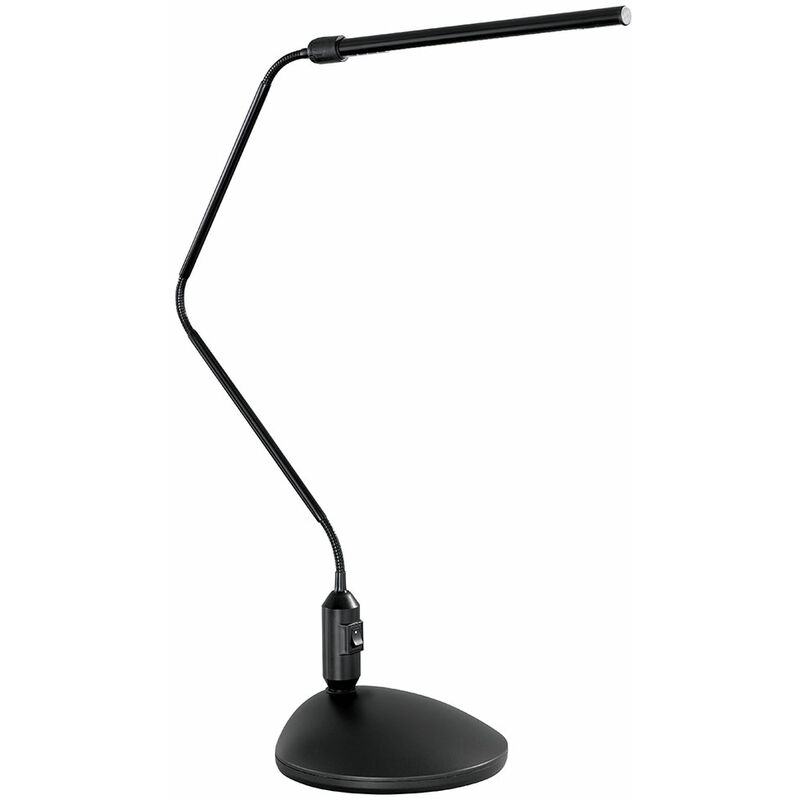 Image of Trio - Lampada da scrivania lampada a morsetto nera Lampada da tavolo a led flessibile, 3,6W 200lm bianco caldo, h 64,5 cm