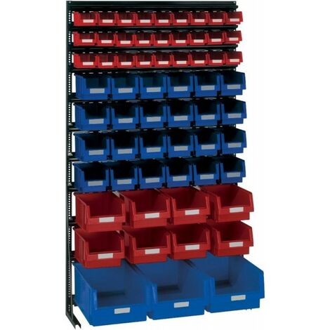 VEVOR VEVOR Set di Scatole Impilabili Plastiche Portaoggetti da Muro  Contenitore Impilabile 6 Pezzi Blu/Rosso da Officina Garage, Scatole  Impilabili Cassette Portaoggetti in Plastica 6 Pezzi 276x279x128 mm