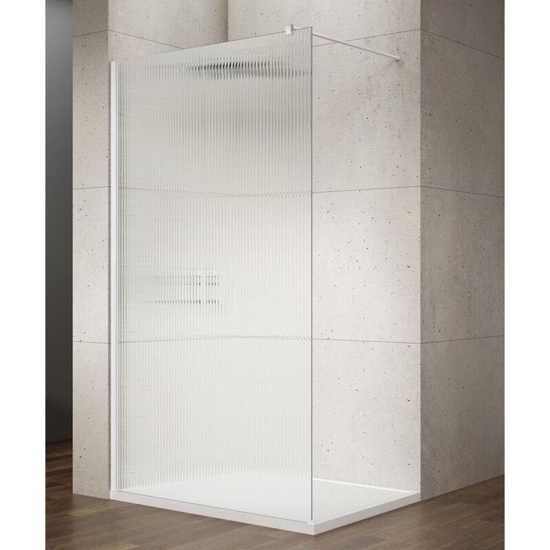 Gelco - vario white Walk-In Shower Enclosure, verre nordique, 1200 mm
