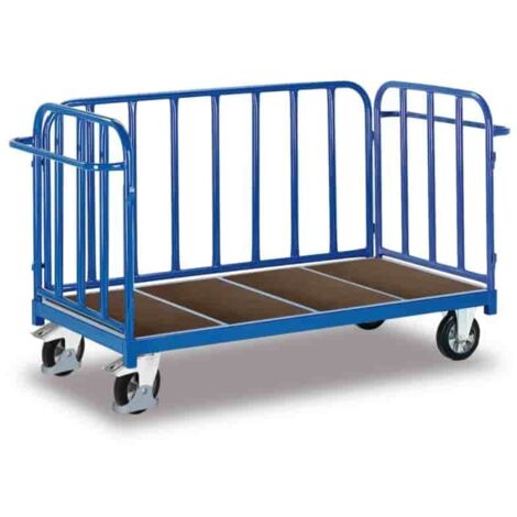 VARIOfit Dreiwandwagen mit senkrechten Streben Elastikbereifung 1200kg Tragkraft 1605x845mm