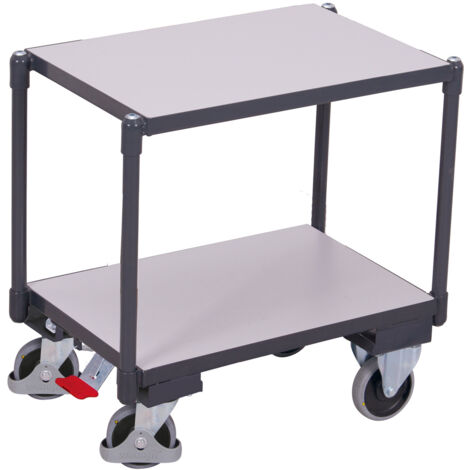 VARIOfit ESD Euro-System Roller mit EasySTOP und 2 Ladeflächen, bündig 610x415mm