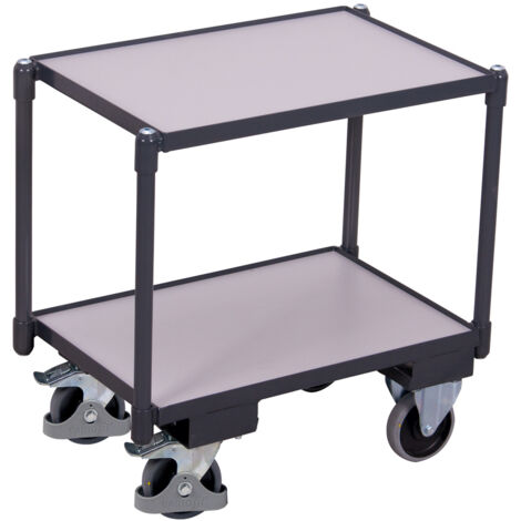 VARIOfit ESD Euro-Systemroller mit 2 Ladeflächen Ladeflächen 10 mm Rand