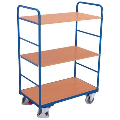 VARIOfit Etagenwagen, hoch mit 3 Ladeflächen 1200x800mm