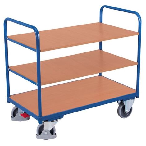 VARIOfit Etagenwagen, niedrig mit 3 Ladeflächen 1000x700mm
