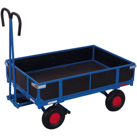 VARIOfit Handpritschenwagen mit Bordwand Luftbereifung 985 x 680 mm Traglast 700 kg