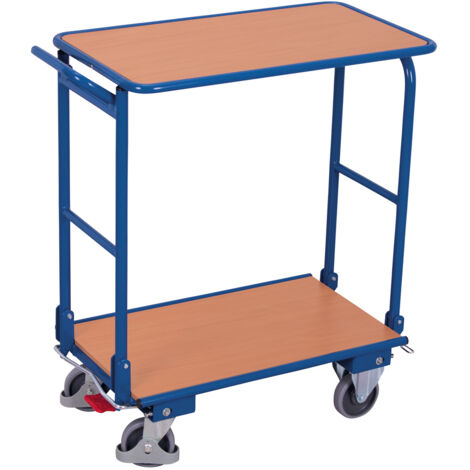 VARIOfit Klappbügelwagen mit 2 Etagen 720x450mm Ladefläche Enzianblau