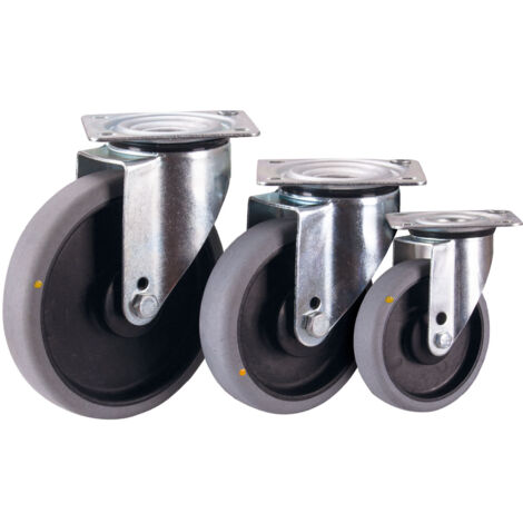 VARIOfit Lenkrolle 125 x 32 mm grau elektrisch leitfähig
