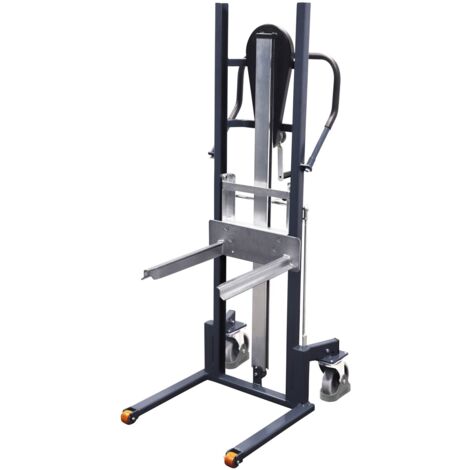 VARIOfit Materialheber mit Gabelzinken Tragkraft 250kg Thermoplastische Gummibereifung Anthrazitgrau RAL 7016