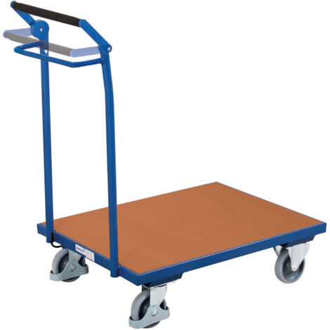 VARIOfit Schiebebügelwagen mit Totmannbremse Enzianblau RAL 5010