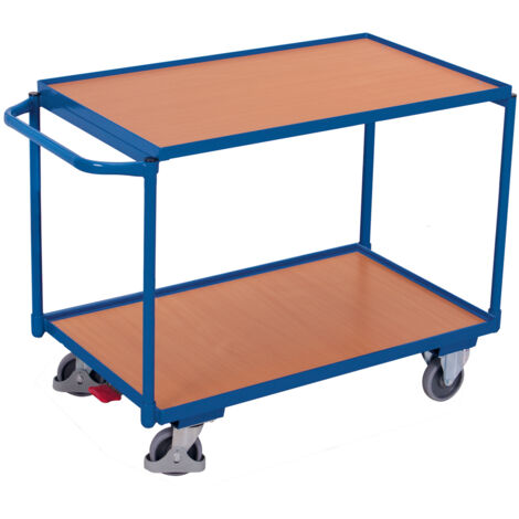 VARIOfit Schwerer Tischwagen mit 2 Ladeflächen 850 x 500 mm