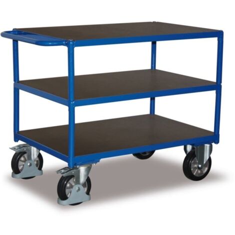 VARIOfit Schwerlast Tischwagen mit Schiebegriff und 3 Ladeflächen 1995x800mm