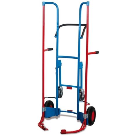 VARIOfit Stahl-Reifenkarre 200kg Tragkraft mit 2 Stützrädern Luftbereifung