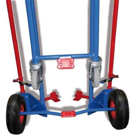 VARIOfit Stahl-Reifenkarre 200kg Tragkraft mit 2 Stützrädern Vollgummibereifung