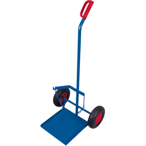 VARIOfit Stahlflaschenkarre 100kg Tragkraft für 11kg Propangasflasche Luftbereifung