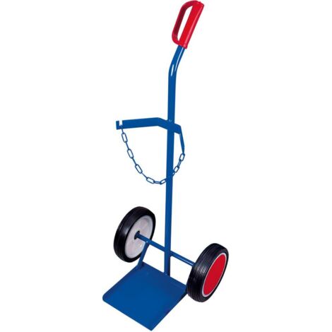 VARIOfit Stahlflaschenkarre 100kg Tragkraft für 40-50 Liter Stahlflaschen Vollgummibereifung
