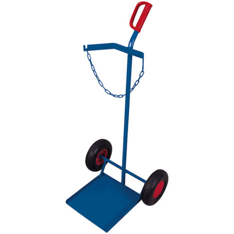 VARIOfit Stahlflaschenkarre für Propangasflasche Luftbereifung Schaufel 360 x 365 mm Höhe Sicherungskette 1.035 mm