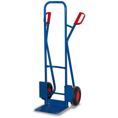 VARIOfit Stahlrohrkarren gebogenen Querstreben 250kg Tragkraft mit abklappbarer Schaufel Vollgummibereifung