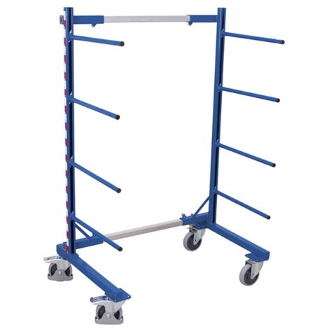 VARIOfit Tragarmwagen einseitig 540-1400mm breit Enzianblau RAL 5016