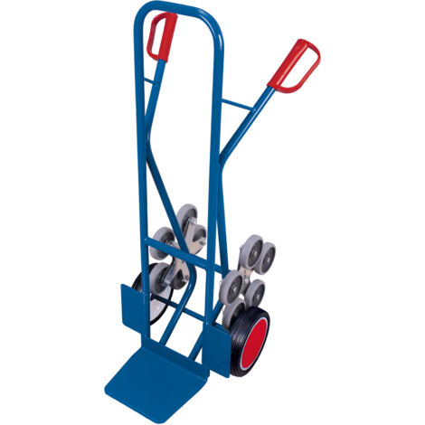 VARIOfit Treppenkarre mit 2 fünfarmigen Radsternen und Vollgummibereifung Schaufel 300 x 250 mm