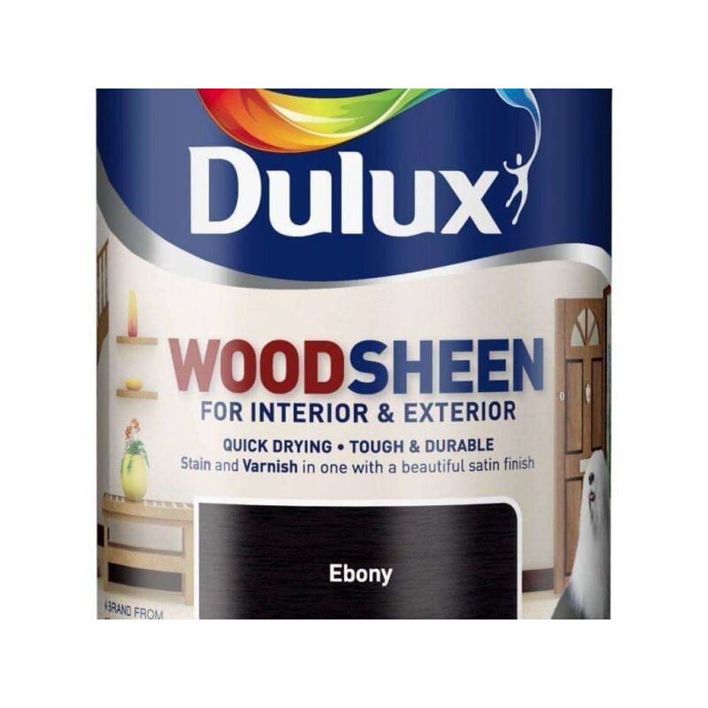 Dulux Woodsheen Stain And Varnish - Ebony - 750ml