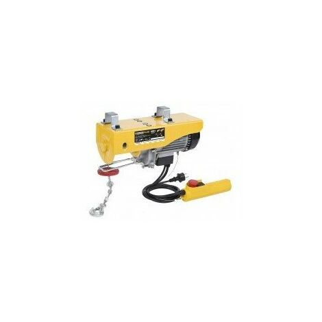 Palan electrique réf powx900capacité/mouflage 100kg (12m) / 200kg (6m)câble 12m (ø3 mm)puissance 500wpoids 11 kgcapacité