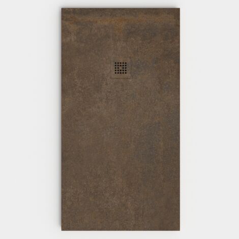 VAROBATH - Receveur de douche 3D 100x100 - Modèle BROWN effet ciment