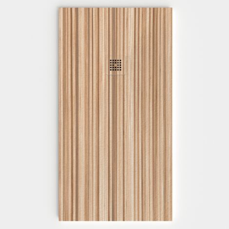 VAROBATH - Receveur de douche 3D 100x100 - Modèle CORBOO effet bois