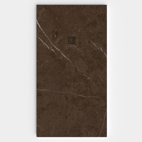 VAROBATH - Receveur de douche 3D 100x100 - Modèle DARK effet marbre