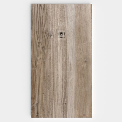 VAROBATH - Receveur de douche 3D 100x100 - Modèle JACARANDA effet bois