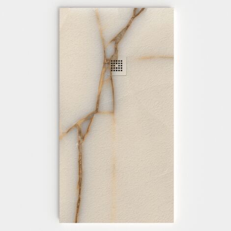 VAROBATH - Receveur de douche 3D 100x100 - Modèle MARMARA effet marbre
