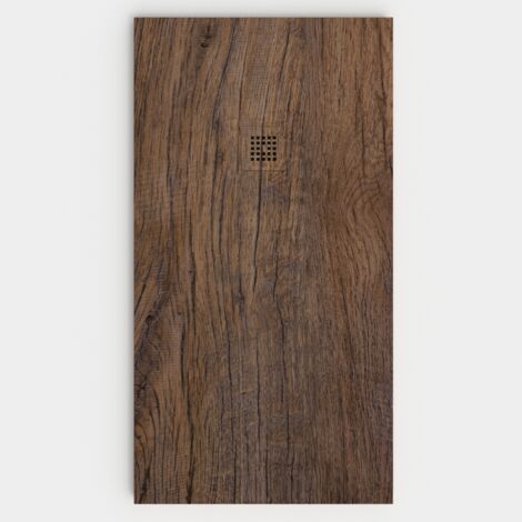VAROBATH - Receveur de douche 3D 100x100 - Modèle ROSEWOOD effet bois