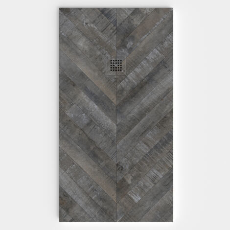 VAROBATH - Receveur de douche 3D 100x100 - Modèle TOUCH effet bois
