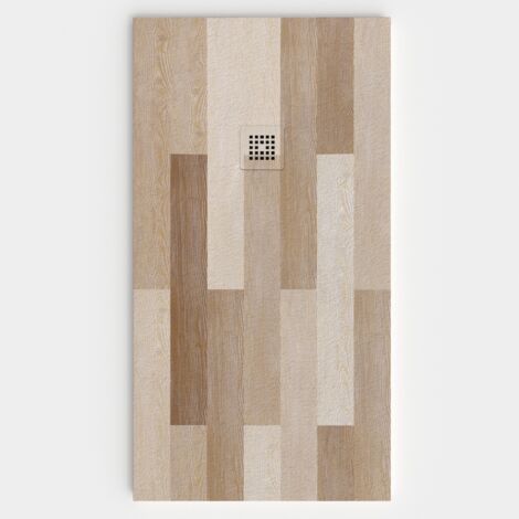 VAROBATH - Receveur de douche 3D 70x140 - Modèle INDIAN effet bois
