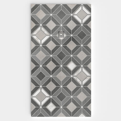 VAROBATH - Receveur de douche 3D 70x140 - Modèle MOSAIKA effet hydraulique