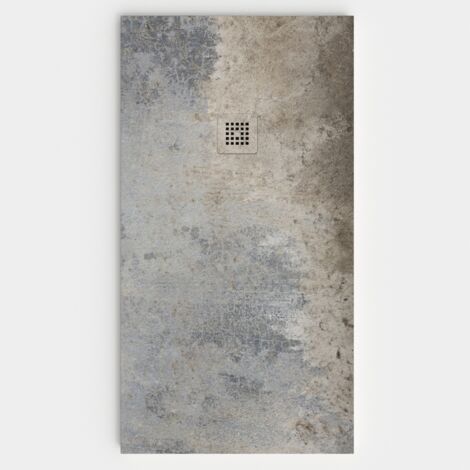 VAROBATH - Receveur de douche 3D 80x120 - Modèle CINZA effet ciment
