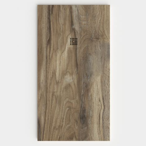 VAROBATH - Receveur de douche 3D 80x160 - Modèle NOGALSOMOA effet bois
