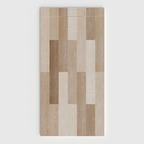 VAROBATH - Receveur de douche 3D Plaster 70x140 - Modèle Abaryon effet bois