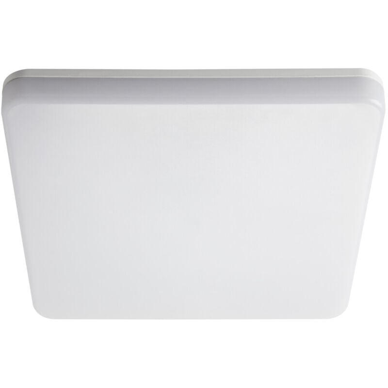 Plafonnier led 24W à détecteur étanche IP54 carré côté 327mm Blanc - Blanc Naturel 4000K