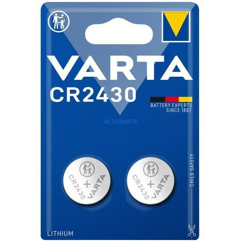 VARTA - 2430 Lithium pile bouton CR 2430 6430 - 2 pièces